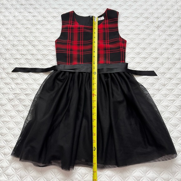 Knit Works Red and Black Plaid A-Line Tutu Sleeveless Holiday Dress - Picture 8 of 16